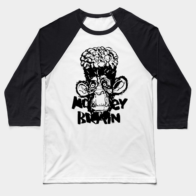 Monkey Brains INK l Baseball T-Shirt by GodsBurden